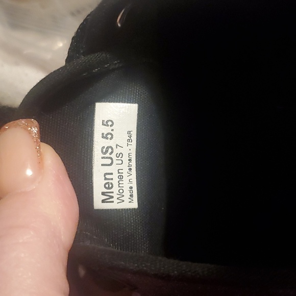 VANS 5.5/7sz. Purple Glitzy pair OR Floral Print on Black sz 6.5 big kids - Picture 10 of 12